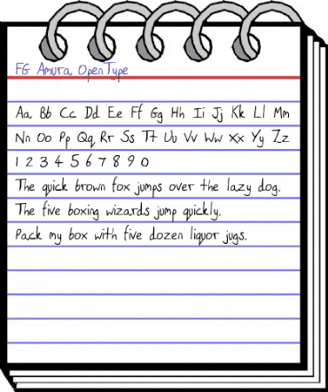 FG Amura Regular animated font preview