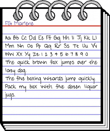 FG Marlene Regular animated font preview FG Marlene Regular animated font preview