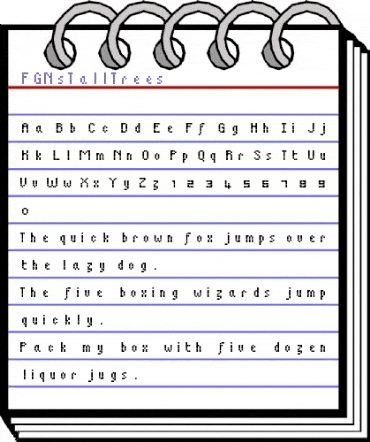 FGNsTallTrees Regular animated font preview