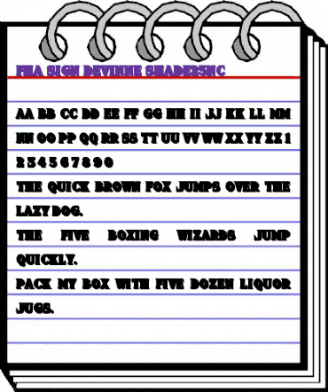 FHA Sign DeVinne Shade25NC Regular animated font preview FHA Sign DeVinne Shade25NC Regular animated font preview