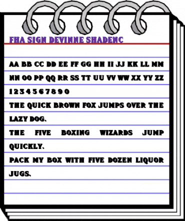 FHA Sign DeVinne ShadeNC Regular animated font preview