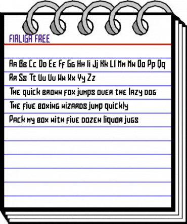 FIALIGA FREE Regular animated font preview
