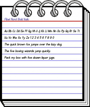 Fibel Nord Bold Italic animated font preview