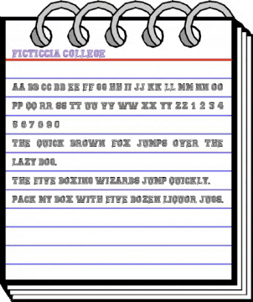 Ficticcia College Regular animated font preview