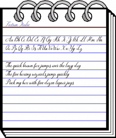 Fiction Italic animated font preview