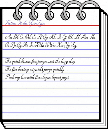 Fiction Italic animated font preview