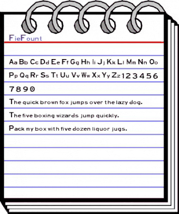 FieFount Regular animated font preview