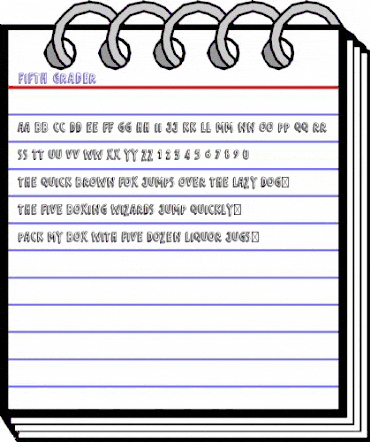 Fifth Grader Regular animated font preview Fifth Grader Regular animated font preview