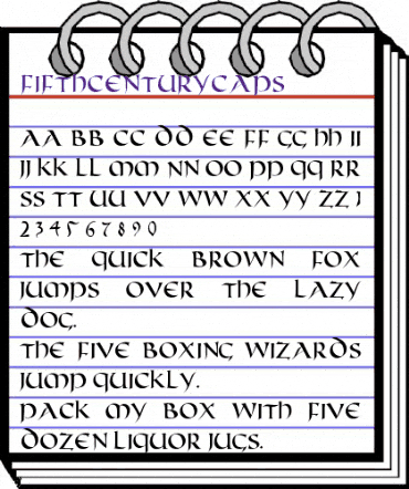 FifthCenturyCaps Regular animated font preview