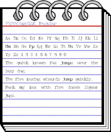 FifthCopySSK Regular animated font preview FifthCopySSK Regular animated font preview