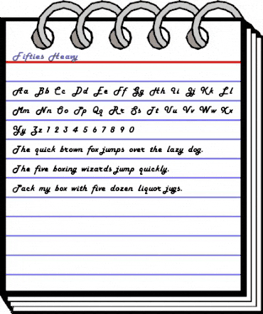 Fifties Heavy normal animated font preview