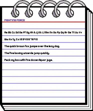 FIGHTING FORCE Regular animated font preview