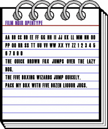 Film Noir Regular animated font preview