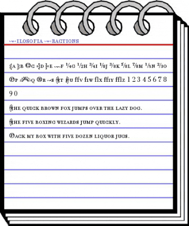 Filosofia Fractions animated font preview