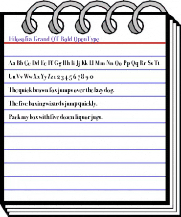 Filosofia Grand OT Bold animated font preview