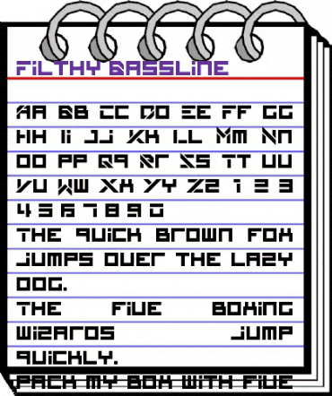 Filthy Bassline Regular animated font preview