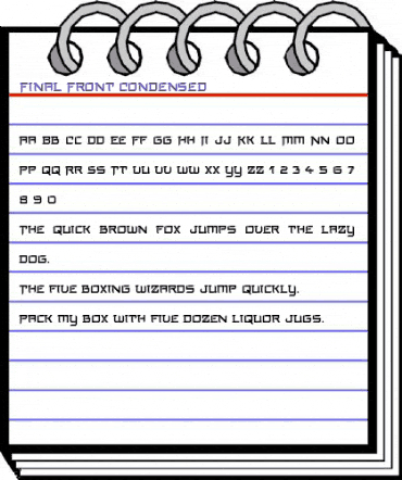 Final Front Condensed Condensed animated font preview