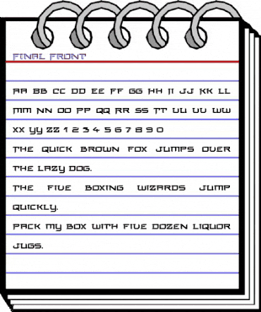 Final Front Regular animated font preview