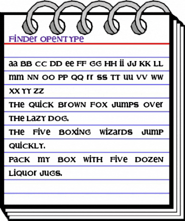 Finder Regular animated font preview
