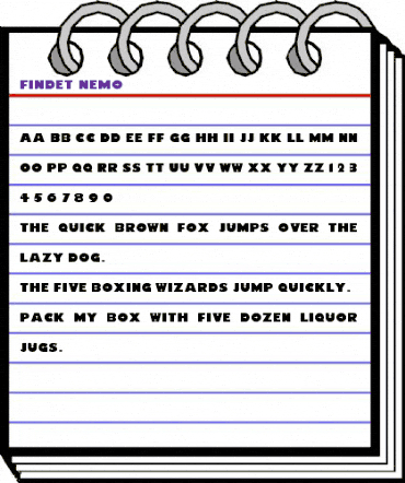 Findet Nemo Regular animated font preview