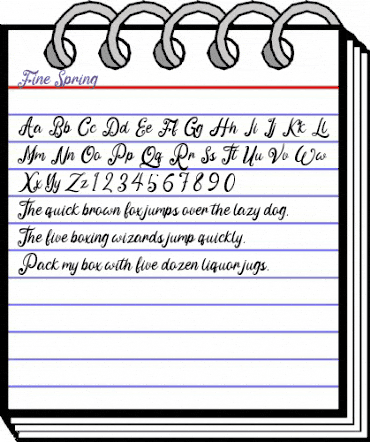 Fine Spring Regular animated font preview