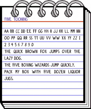 Fine 'Tooning Regular animated font preview