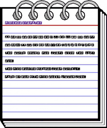 Finished Sympathy Regular animated font preview