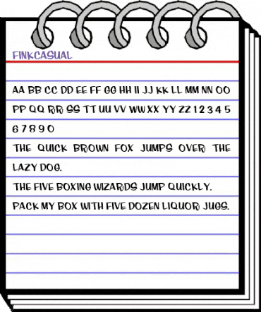 FinkCasual Medium animated font preview