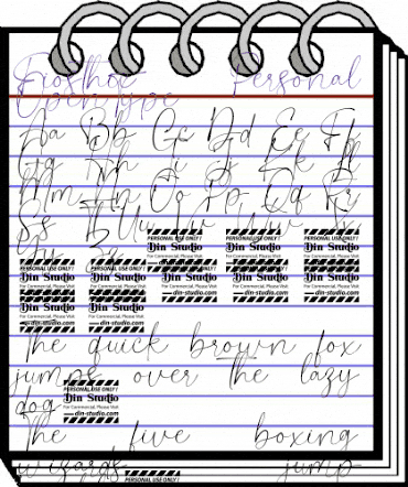 Fiosthic Personal Use Regular animated font preview