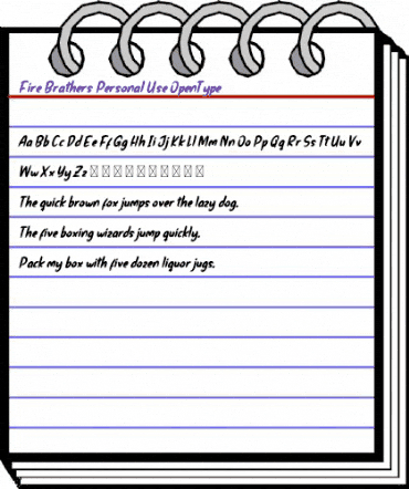 Fire Brathers Personal Use animated font preview