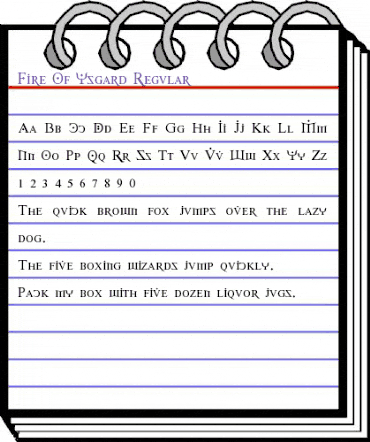 Fire Of Ysgard Regular Regular animated font preview
