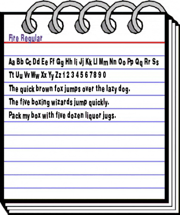 Fire Regular animated font preview