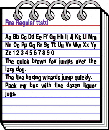 Fire Regular animated font preview