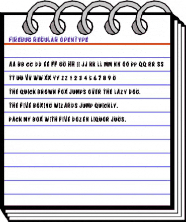 Firebug Regular animated font preview