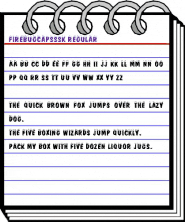 FirebugCapsSSK Regular animated font preview