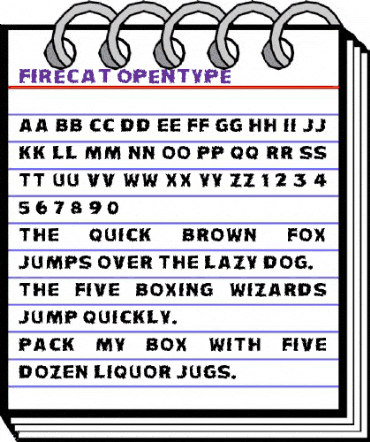 Firecat Regular animated font preview