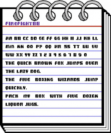 FireFight BB Regular animated font preview