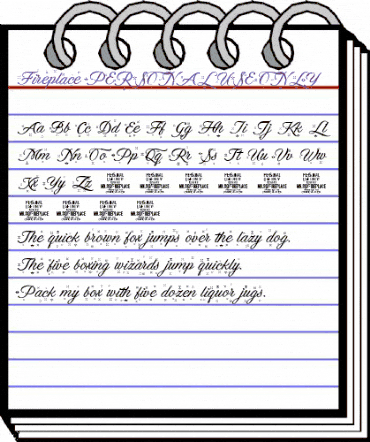 Fireplace PERSONAL USE ONLY Regular animated font preview