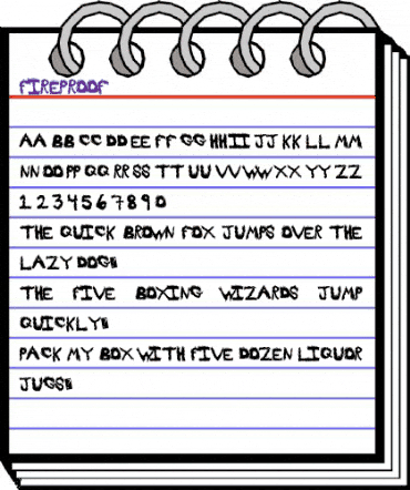 FireProof Regular animated font preview