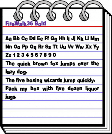 FireWalk36 Bold animated font preview