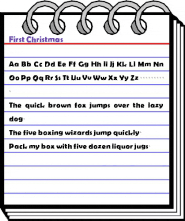 First Christmas Regular animated font preview