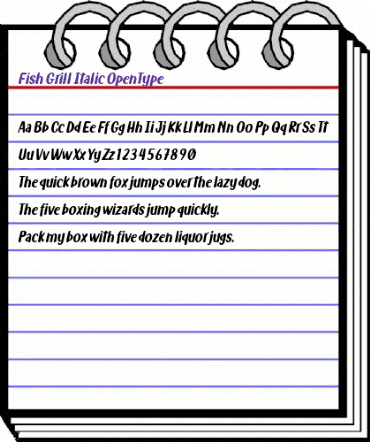 Fish Grill Italic animated font preview