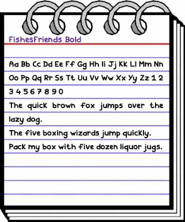 Fishes Friends Bold animated font preview