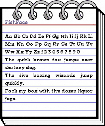 FishFace Regular animated font preview