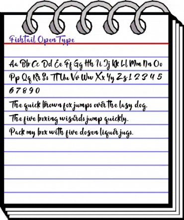Fishtail Regular animated font preview