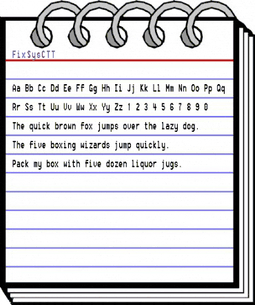 FixSysC Normal animated font preview