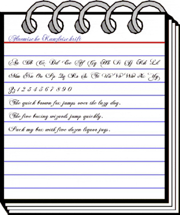 Flaemische Kanzleischrift Regular animated font preview