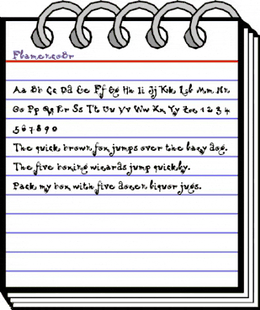 FlamencoBr Regular animated font preview