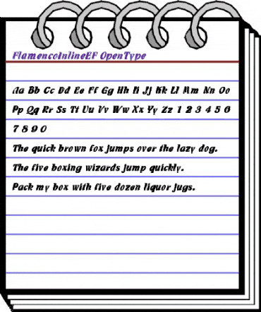 FlamencoInlineEF Regular animated font preview