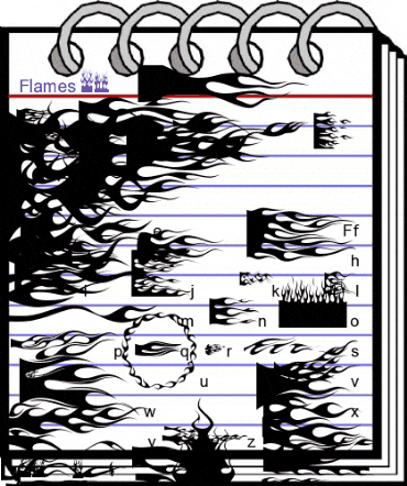 Flames 2 Regular animated font preview